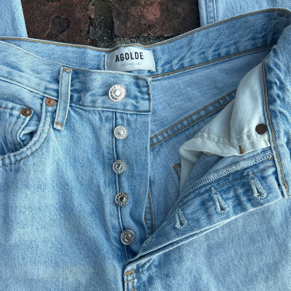 Agolde distressed Straight leg button fly Jeans - Picture 2 of 8